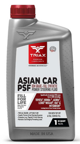 TRIAX Asian Car PSF Hydraulic & Electric Full Synthetic OEM Grade Power Steering Fluid | Compatible with Honda, Acura, Toyota, Lexus, Nissan, Infiniti, Mazda, Hyundai, Kia & More (1 Quart)